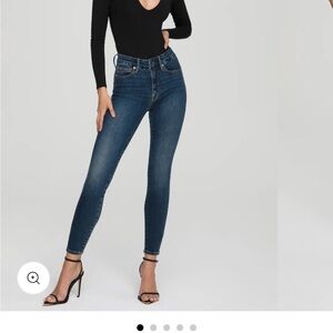 Good American Dark Blue High-Rise Skinny Jeans